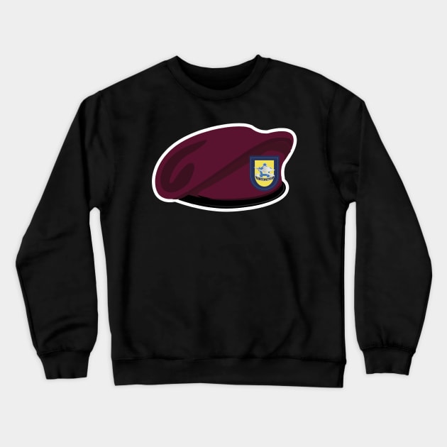 Maroon Beret - Flash - DUI - 173rd Support Battalion wo Txt X 300 Crewneck Sweatshirt by twix123844